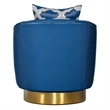 Niagra - Glam Blue and Gold Fabric Accent Chair