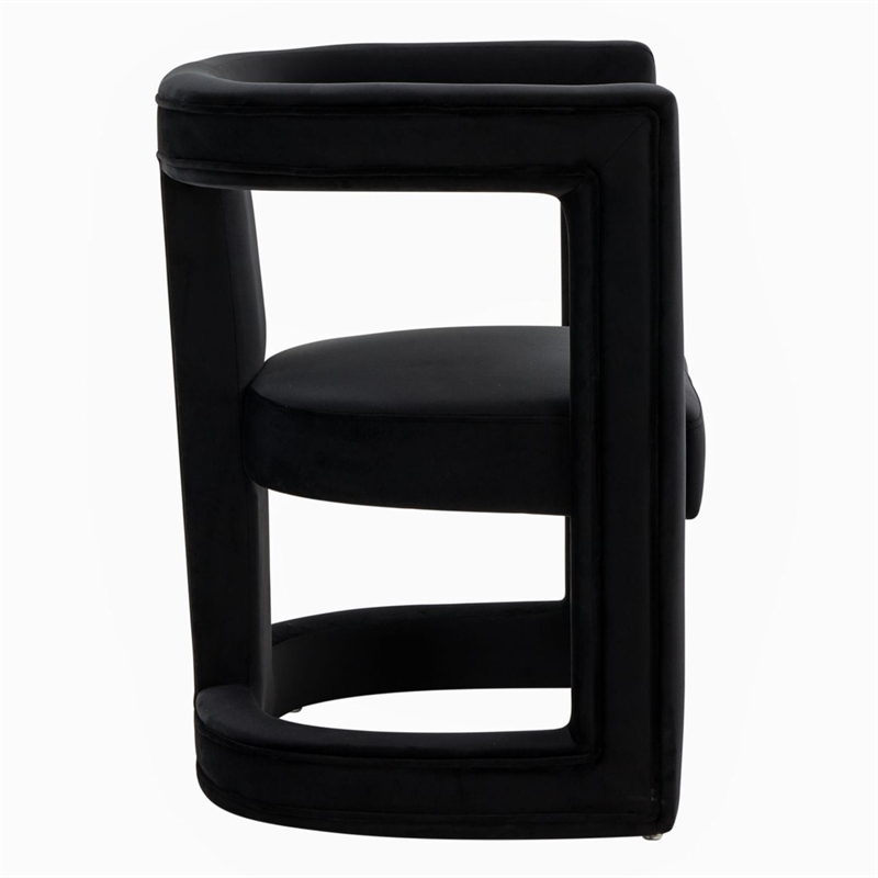 Kendra - Modern Black Fabric Accent Chair