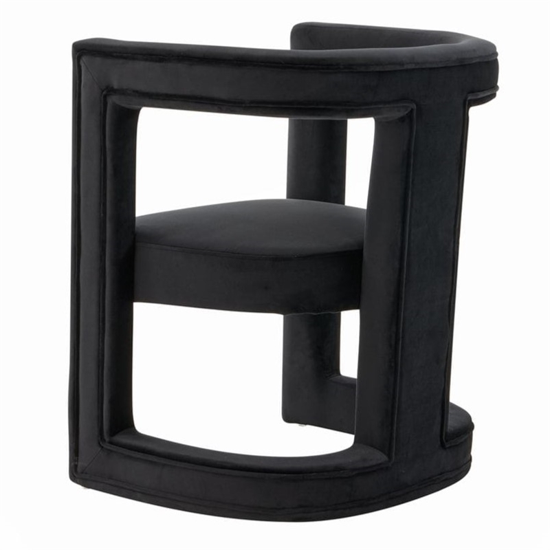 Kendra - Modern Black Fabric Accent Chair