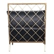 Ignacio - Glam Black Velvet & Gold Accent Chair