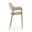 George - Modern Beige Fabric & Antique Brass Counter Chair