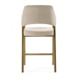 George - Modern Beige Fabric & Antique Brass Counter Chair