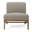 Vance - Modern Sand Fabric & Wood Accent Chair