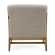 Vance - Modern Sand Fabric & Wood Accent Chair