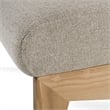 Vance - Modern Sand Fabric & Wood Accent Chair