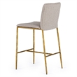 Atlanta - Modern Beige Fabric & Brass Counter Chair