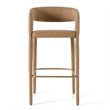 Faerron - Modern Tan Leatherette Bar Chair