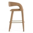Faerron - Modern Tan Leatherette Bar Chair