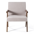 Joseline - Modern Beige Fabric & Walnut Accent Chair (Set of 2)