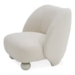 Duran - Contemporary White Fabric Accent Chair