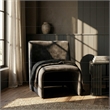 Modern Jarvis Accent Dark Gray Fabric Chair