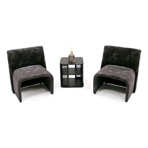 Modern Jarvis Accent Dark Gray Fabric Chair