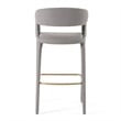 Faerron - Modern Gray Leatherette Bar Chair