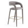 Faerron - Modern Gray Leatherette Bar Chair