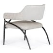 Ector - Modern Off White Fabric & Forged Metal Accent Chair