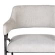 Ector - Modern Off White Fabric & Forged Metal Accent Chair
