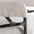 Ector - Modern Off White Fabric & Forged Metal Accent Chair