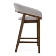 Truman - Mid-Century Modern Gray & Walnut Counter Chair (Set of 2)