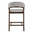 Truman - Mid-Century Modern Gray & Walnut Counter Chair (Set of 2)