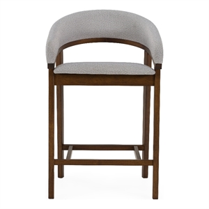 Truman - Mid-Century Modern Gray & Walnut Counter Chair (Set of 2)