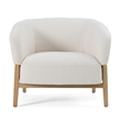 Giselle - Mid-Century Modern Off White Fabric Accent Chair