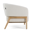 Giselle - Mid-Century Modern Off White Fabric Accent Chair