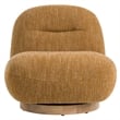 Renee - Modern Mustard Fabric Swivel Accent Chair