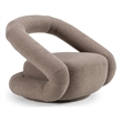 Tony - Modern Brown Fabric Swivel Accent Chair