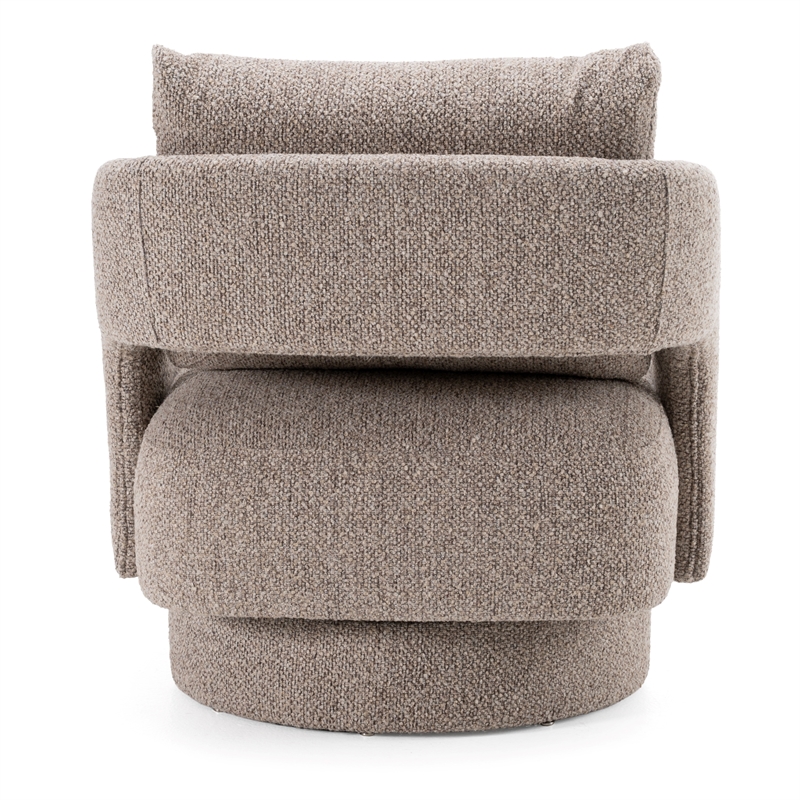 Johnny - Modern Brown Fabric Accent Chair