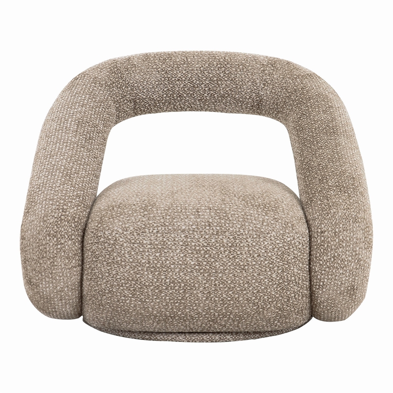 Tony - Modern Beige Fabric Swivel Accent Chair