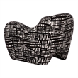 Hurd - Modern Black & Beige Pattern Fabric Accent Chair