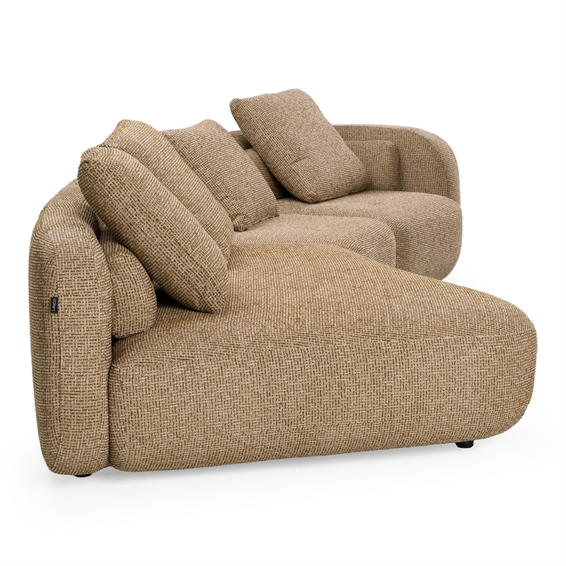 Percy - Contemporary Beige Fabric Left Facing Chaise Sectional Sofa