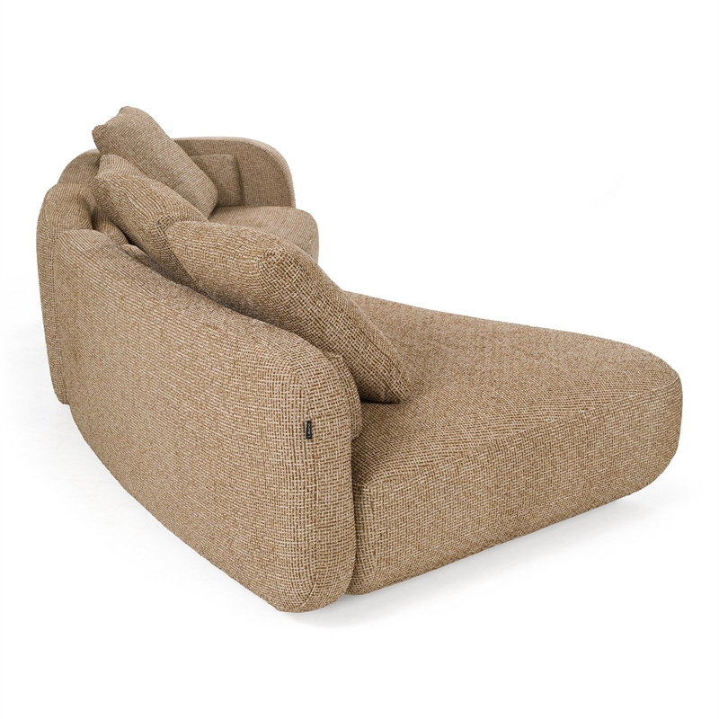 Percy - Contemporary Beige Fabric Left Facing Chaise Sectional Sofa