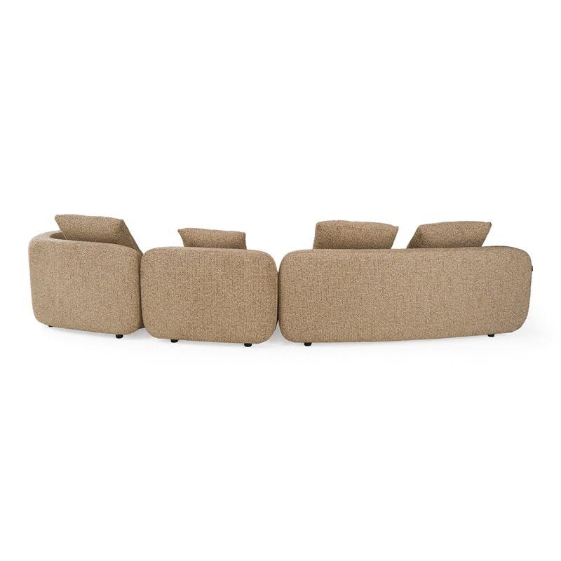 Percy - Contemporary Beige Fabric Left Facing Chaise Sectional Sofa
