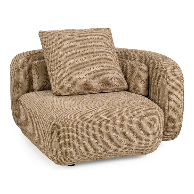 Percy - Contemporary Beige Fabric Left Facing Chaise Sectional Sofa
