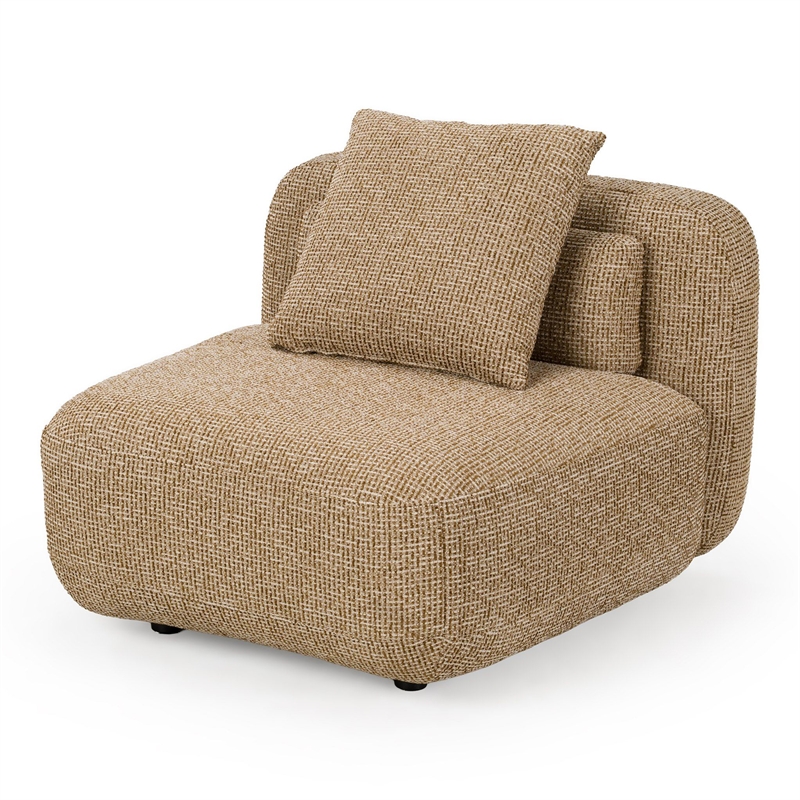 Percy - Contemporary Beige Fabric Left Facing Chaise Sectional Sofa