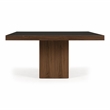 Osuna - Modern Black Glass + Walnut Square Dining Table