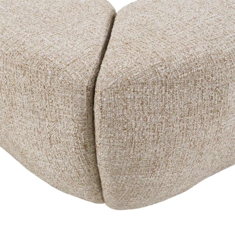 Pasha - Modern Cream Fabric Bed Queen
