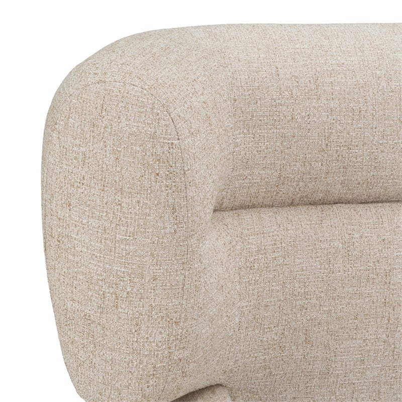 Pasha - Modern Cream Fabric Bed Eastern King