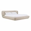 Pasha - Modern Cream Fabric Bed Eastern King