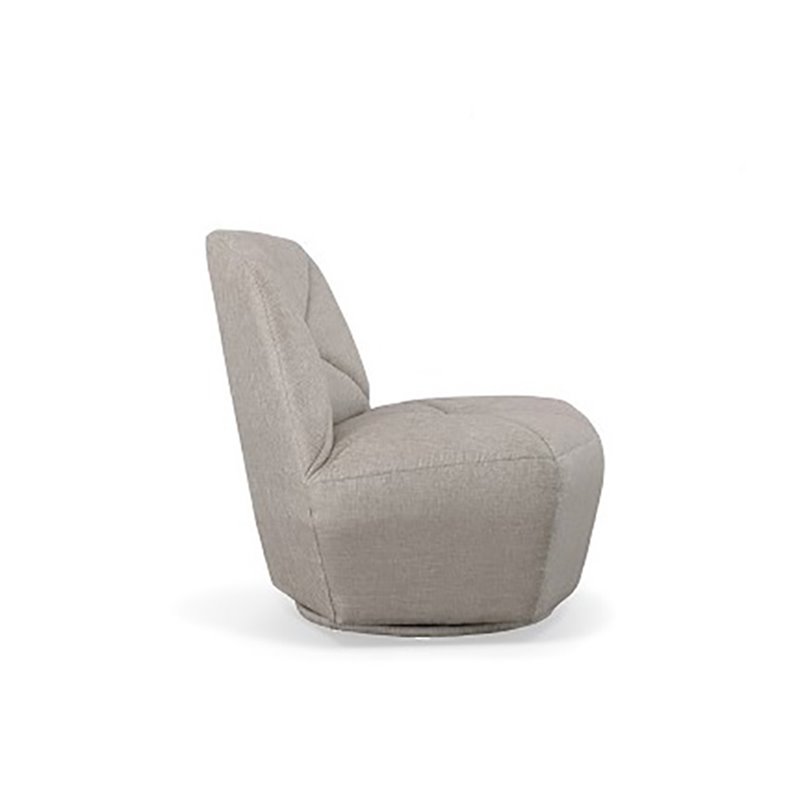 Divani Casa Tomlin Contemporary Fabric Upholstered Accent Chair in Gray