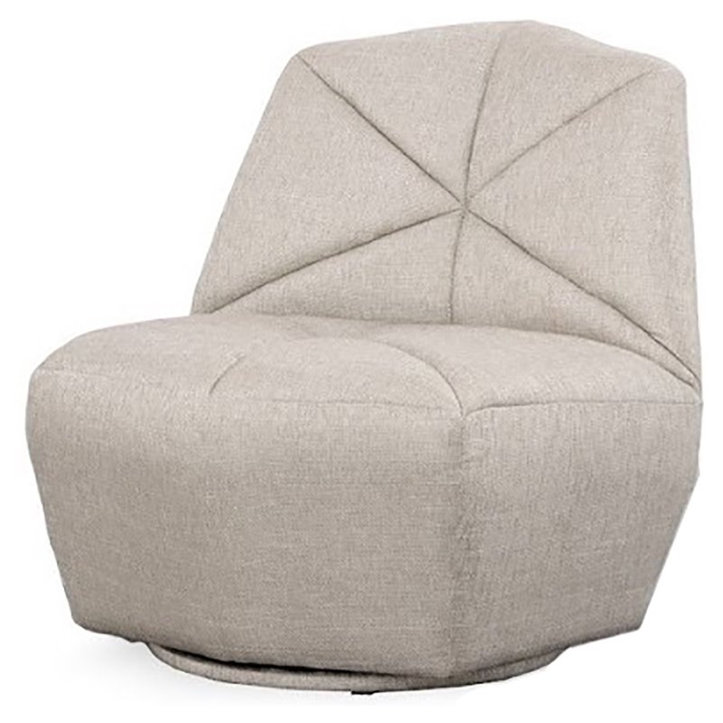 Divani Casa Tomlin Contemporary Fabric Upholstered Accent Chair in Gray