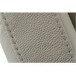 Divani Casa Janina Modern Leather & Metal Upholstered Sofa in Light Gray