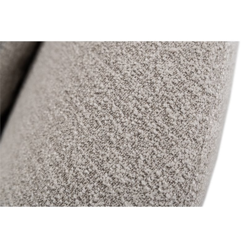 Divani Casa Alba Modern Fabric Accent Chair with Tray in Gray/Black