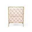 Divani Casa Ignacio Velvet & Stainless Steel Accent Chair in White/Gold
