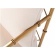 Divani Casa Ignacio Velvet & Stainless Steel Accent Chair in White/Gold