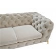Divani Casa Sheila Transitional Velvet Diamond Button Accent Chair in Beige
