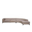 Divani Casa Kohl Contemporary Leather Sectional Sofa w/ Chaise in Brown