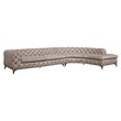 Divani Casa Kohl Contemporary Leather Sectional Sofa w/ Chaise in Brown