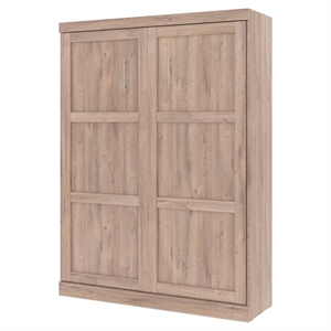 Homesphere Furniture 65&quot Transitional Wood Queen Murphy Bed in Rustic Brown